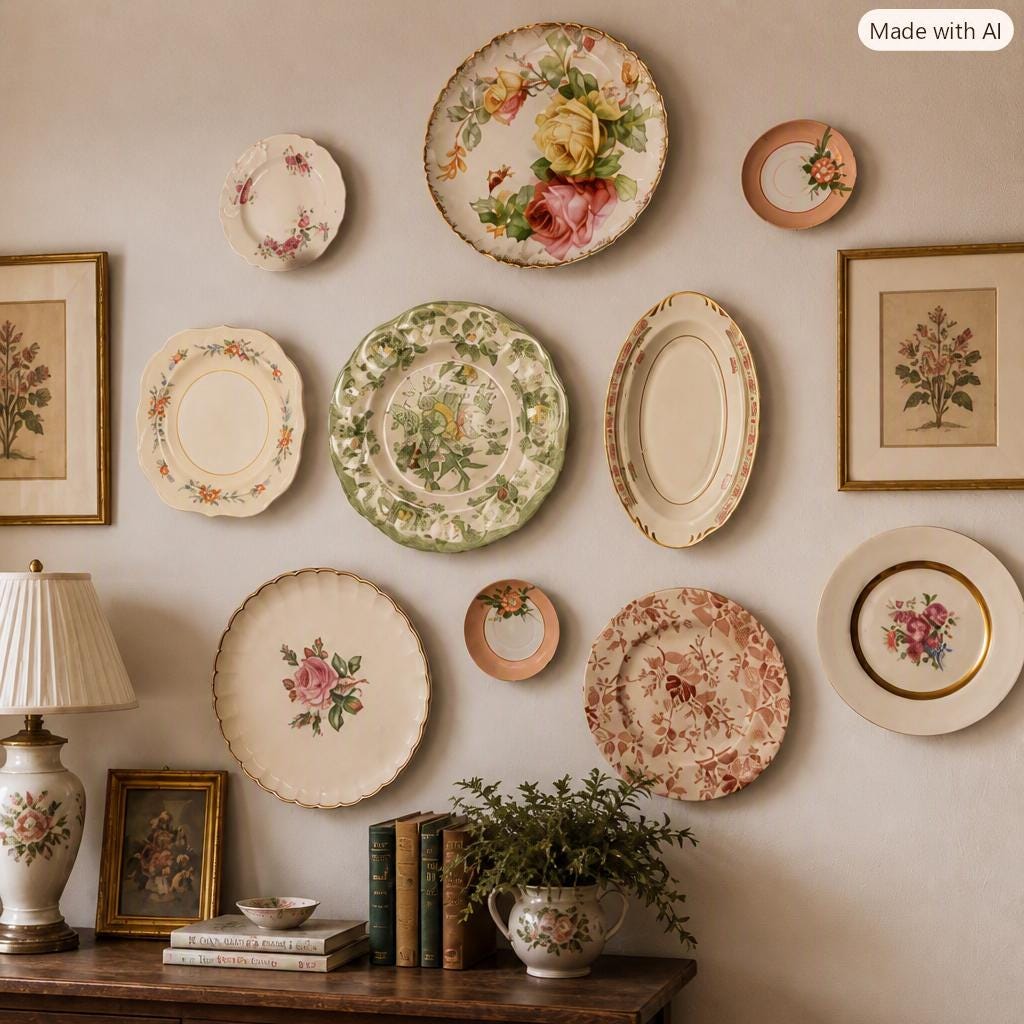 Plate Wall Set Green - Etsy