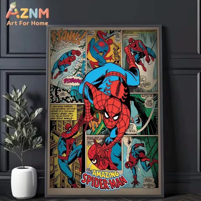 Spiderman Comics Panel - Etsy