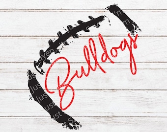 Distressed Football Bulldog - FSU Bulldog SVG - Fresno State Bulldogs Football - Digital Download Cricut.