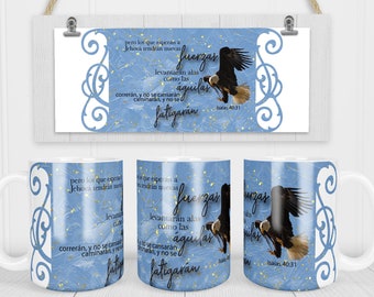 pero los que esperan a Jehova / Isaias 40 31 / Sublimation for Cricut Mug Press / Mug Wrap Designs / PNG Digital Download / Isaiah 40 31.