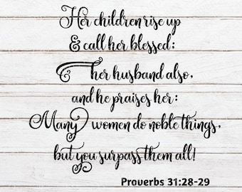 Proverbs 31 28 - Etsy