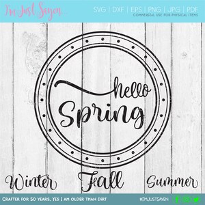 Hallo SVG | Hallo Frühling SVG | Hallo Winter SVG | Hallo Herbst SVG | Hallo Sommer SVG | Türschild SVG | Cricut Cut-Datei | Digitaler Download