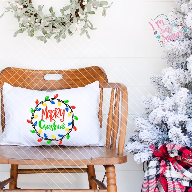 Download Christmas Wreath Lights Door Hanger Merry Christmas SVG ...