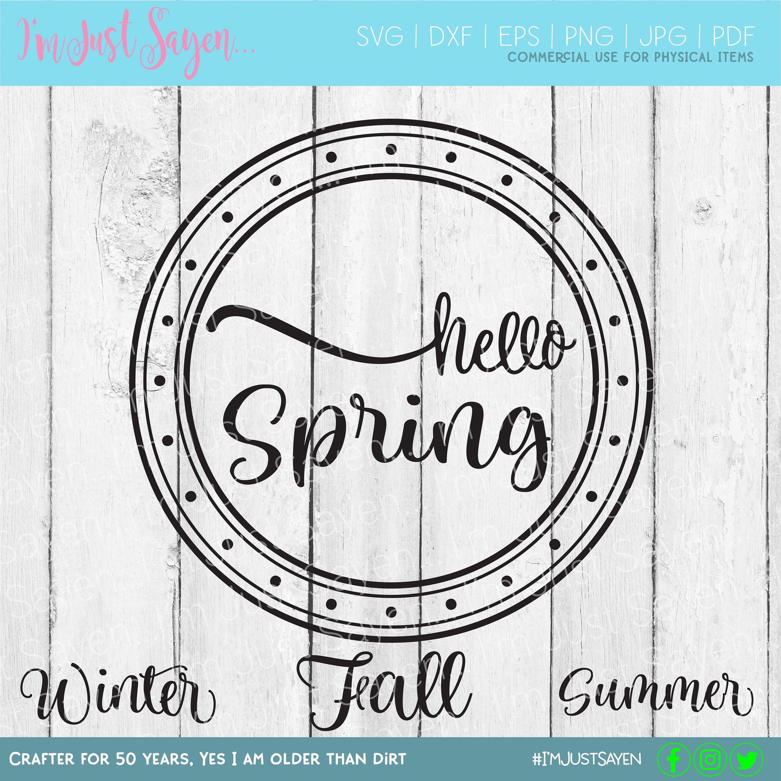 Download Hello SVG Hello Spring SVG Hello Winter SVg Hello Fall | Etsy