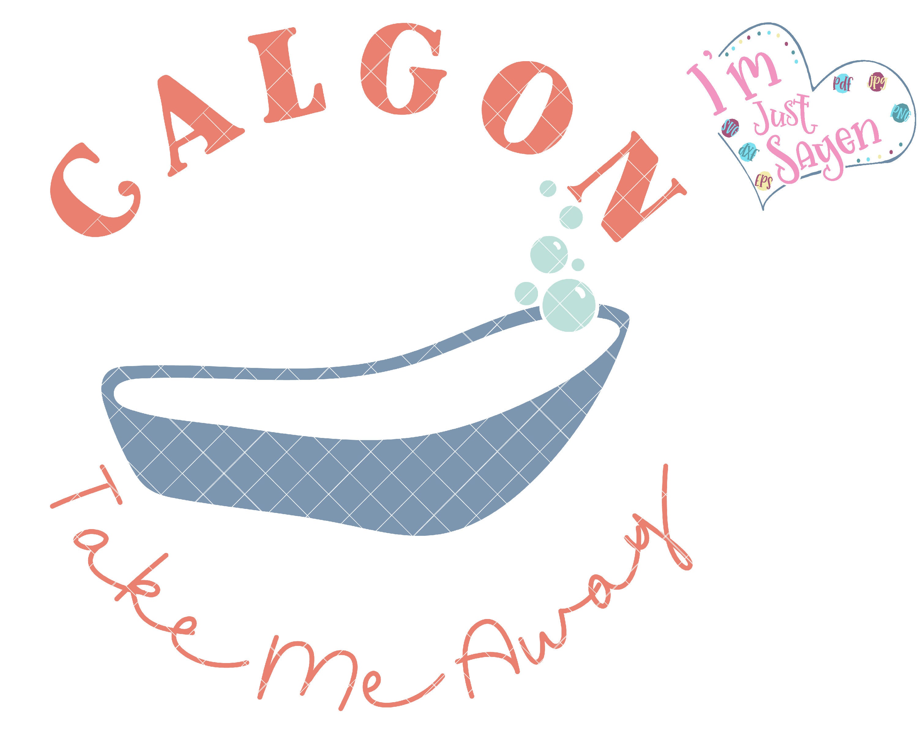 Calgon Take Me Away 70's Vintage TV Funny Bubbly Bath Life Bath Digital Download SVG, dxf, eps, jpg, pdf, png, Cut File Cricut Silhouette