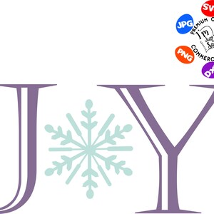 Wieszak na drzwi Joy Snowflake T-shirt, koszulka, kubek, pobieranie cyfrowe w formatach SVG, dxf, eps, jpg, pdf, png, CutFile Cricut Pazzles Silhouette.