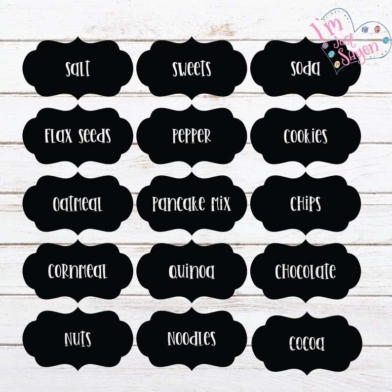 pantry labels svg kitchen labels svg canister labels svg etsy