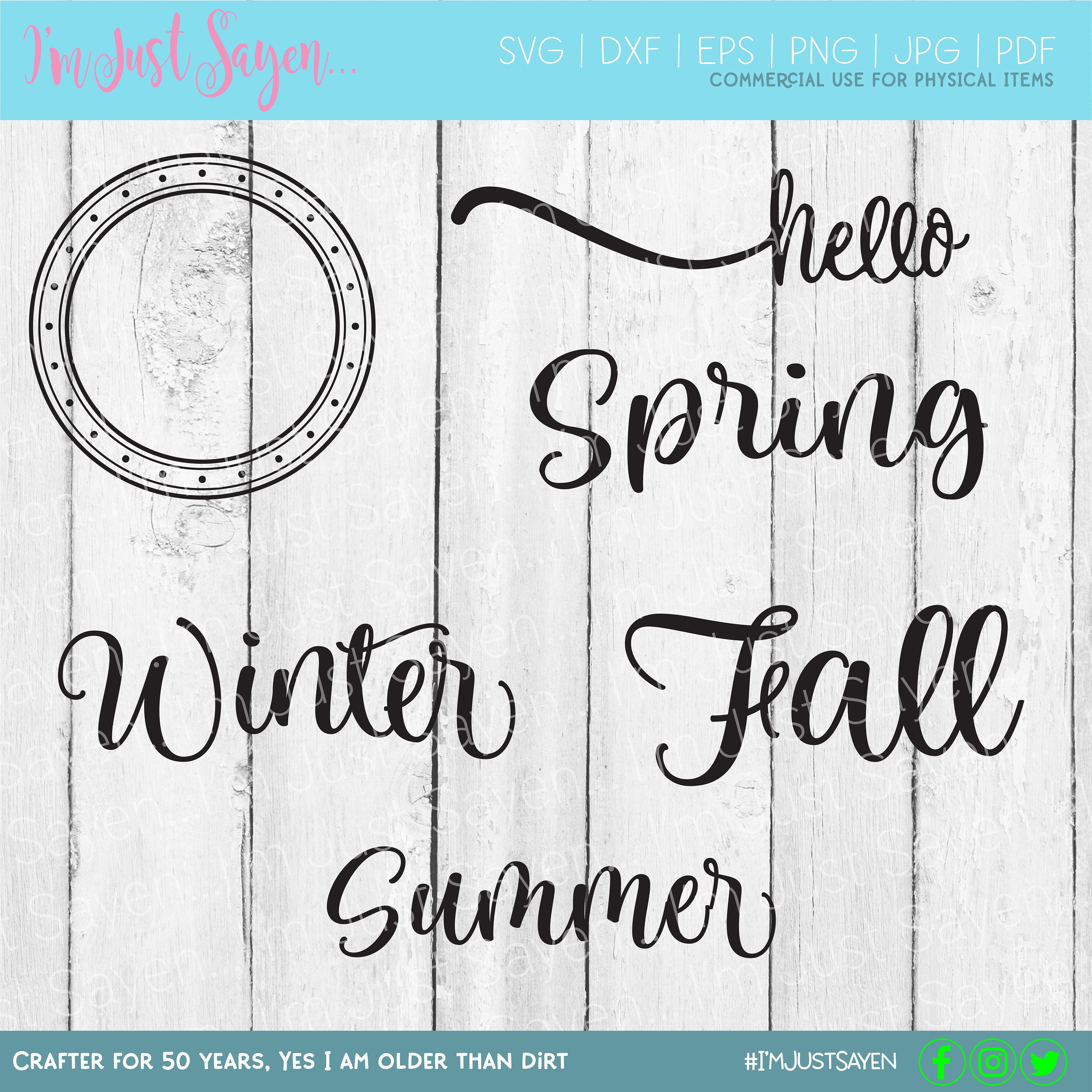 Download Hello SVG Hello Spring SVG Hello Winter SVg Hello Fall | Etsy