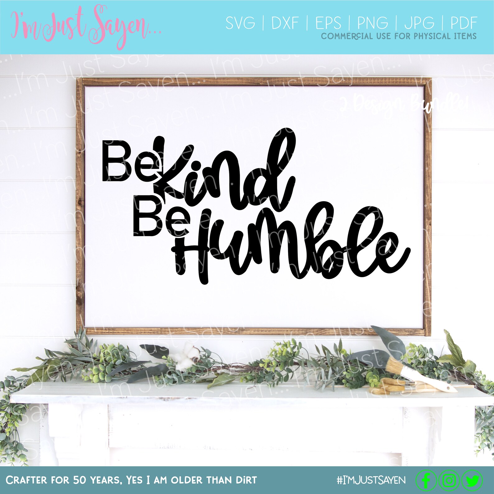 Humble Kind SVG / Be Humble Be Kind SVg / Inspirational Sign Etsy España