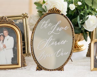 Love Stories Wedding Sign, Generations of Love, Wedding Reception Sign, Family Table Wedding, Wedding Memorial Sign, Wedding Mirror