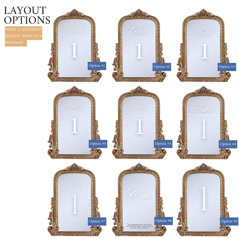 Our Mirror Wedding Table Numbers bring timeless elegance to any celebration, serving as both functional Wedding Table Numbers and eye-catching Wedding Table Decor. Paired with warm Gold Reception Decor accents and a coordinating Wed Sign, these Mirrored Table Numbers Unique pieces create a polished, romantic atmosphere guests will remember.