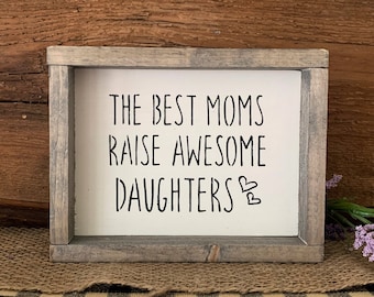 Mom Gift From Daughter Happy Mothers Day Mom Sign From Daughter Gift For Mom Of Daughter To Mom From Daughter Mom Framed Sign For Mother Day