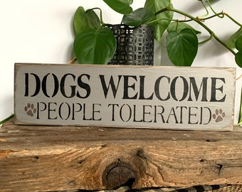 Dog Sign, Wooden Dog Welcome Sign, Wooden Signs, Gift For The Pet Lover, Dog Decor,Wood Sign Sayings, Dog Decor, Welcome Sign, Front Door