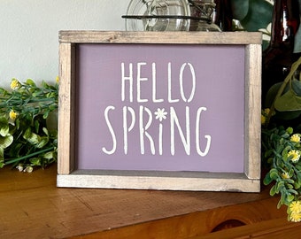 Hello Spring Decor Tiered Tray Spring Sign Easter Sigs and Decor For Springtime Farmhouse Decor Easter Tiered Tray Decor Sign Hello Spring