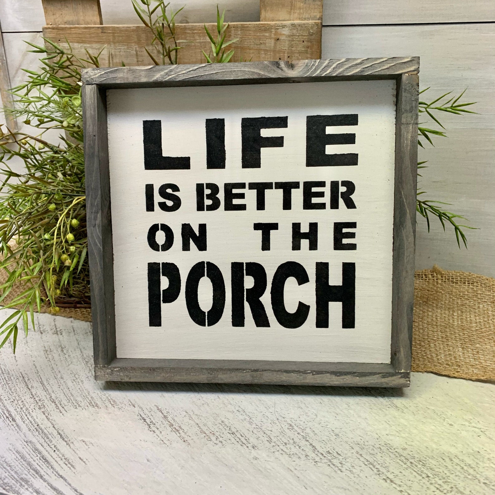 Life is Better on the Porch, Porch Decor, Framed Porch Sign, Welcome ...