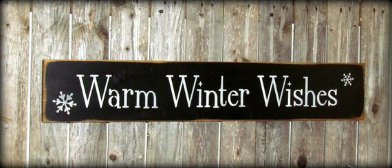 Winter Decor Warm Winter Wishes Tis The Season For Freezin, Winter Wooden Sign