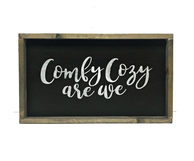 Comfy Cozy Are We, Winter Wood Sign, Winter Decor, Christmas Sign ...
