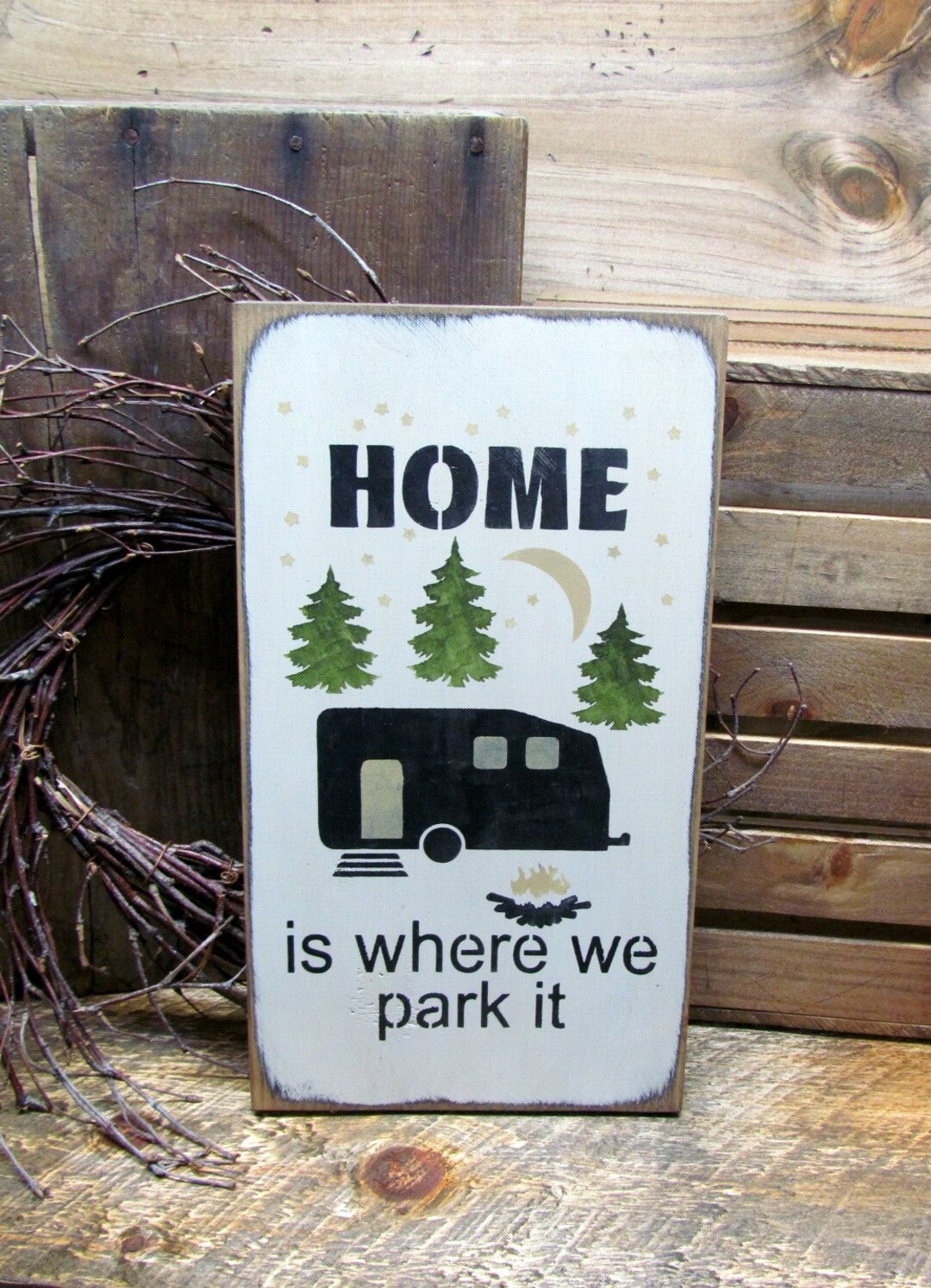 thumbnail image 2 of Wood Camping Signs Personalized Home Is Where We Park It - Gift For Camping Lovers - Personalized Cust – The Next Custom Gift Custom National Park Sign 2 of 11