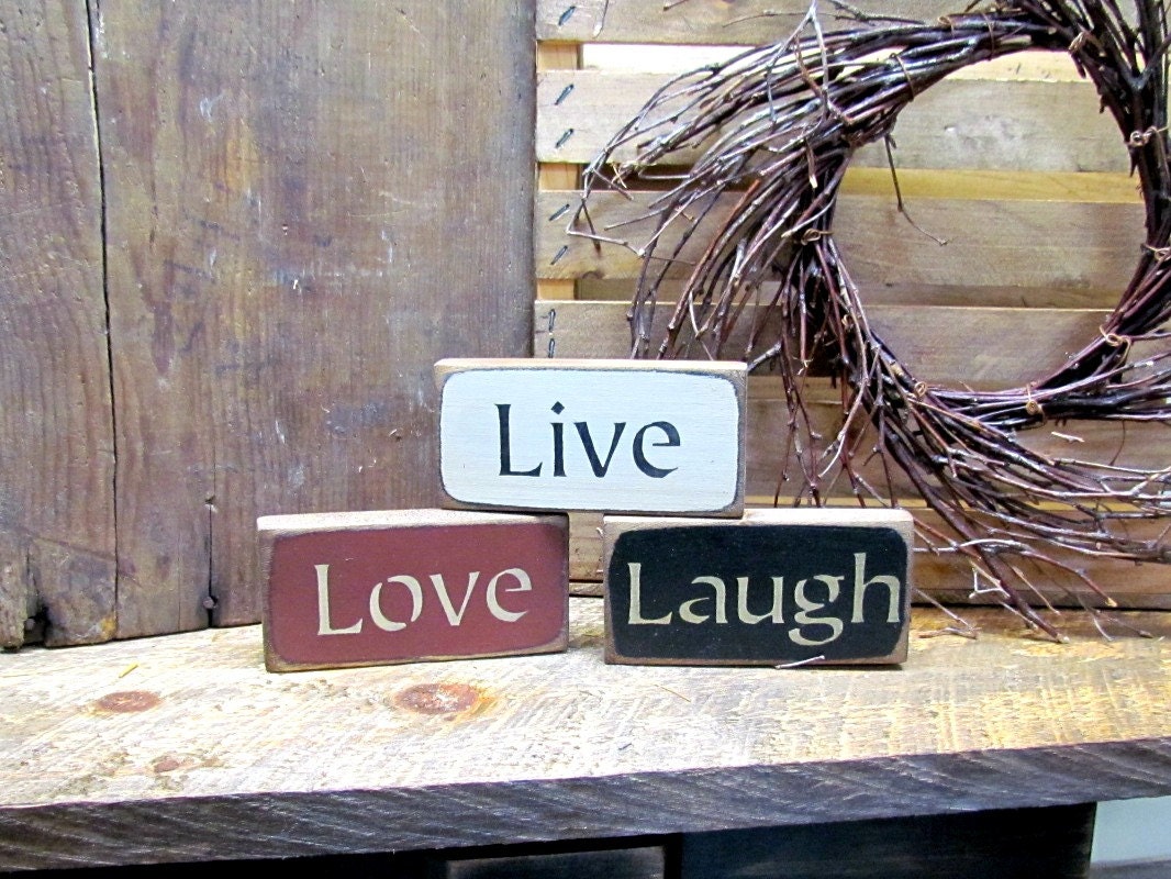 Small Wooden Signs With Sayings Live Love Laugh Set Of 3 Wooden Signs Shelf Sitters - Etsy Small Wooden Signs With Sayings Live Love Laugh Set Of 3 Wooden Signs Shelf Sitters - Etsy