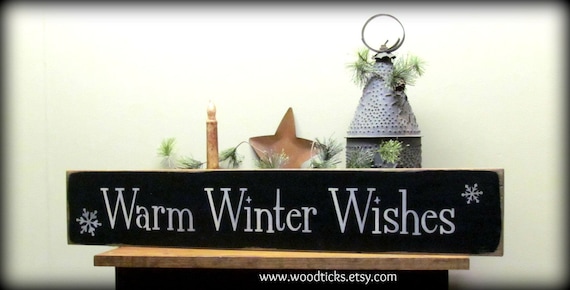 Winter Decor Warm Winter Wishes Tis The Season For Freezin, Winter Wooden Sign