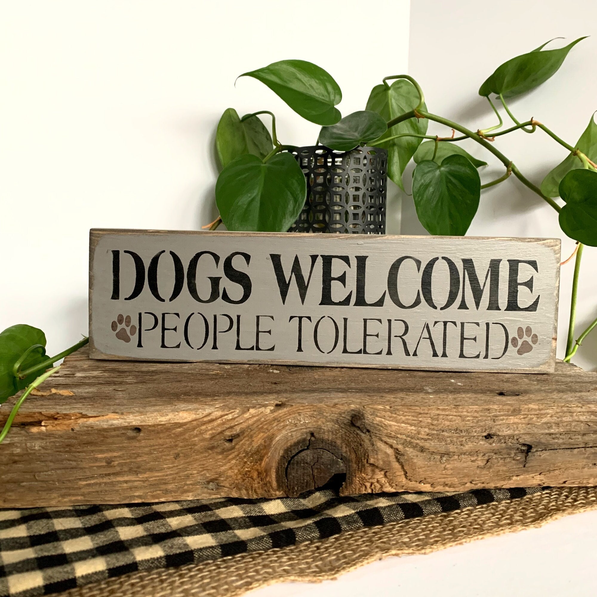Dog Sign, Wooden Dog Welcome Sign, Wooden Signs, Gift for the Pet