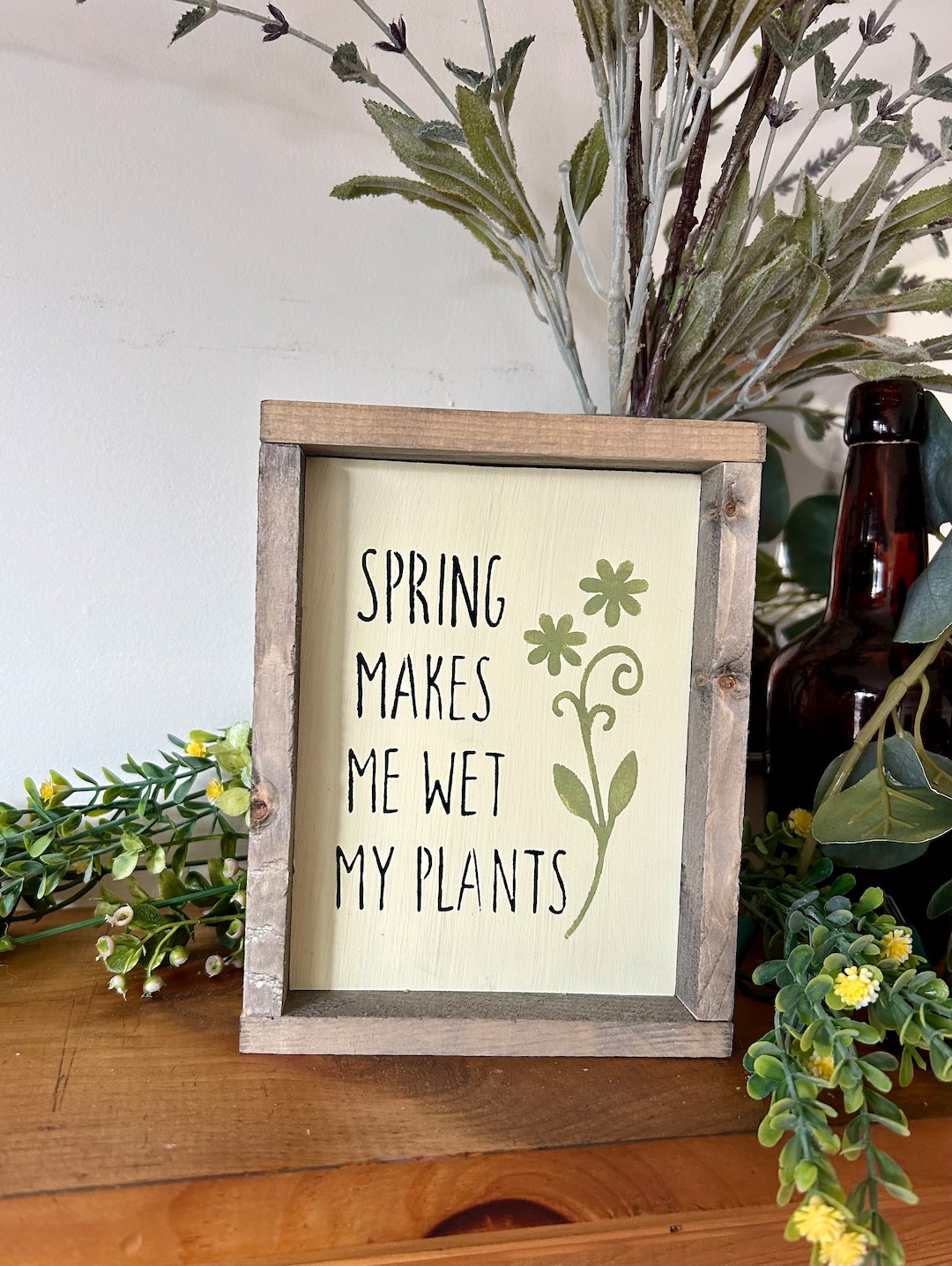 Funny Spring Sign, Plant Lady Gift, Easter Decor, Spring Tiered Tray ...