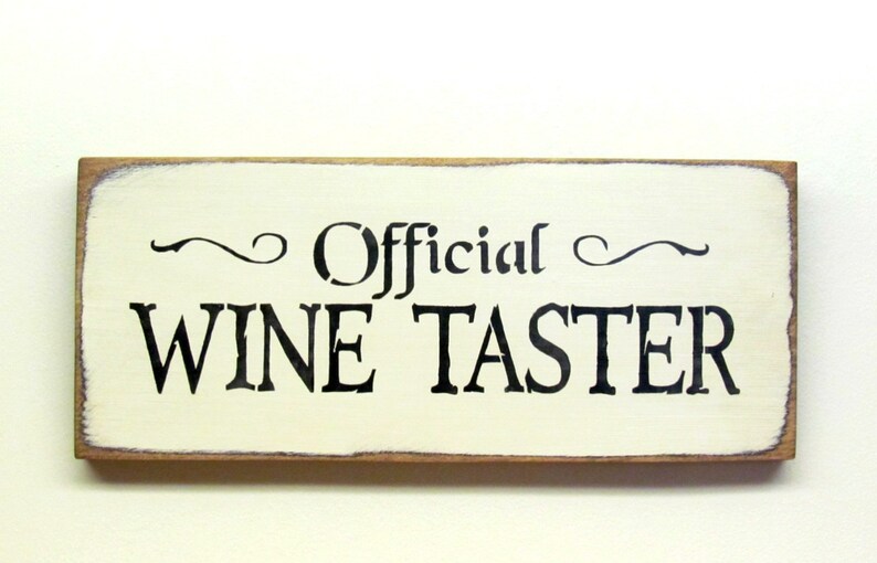 Wine Sign Official Wine Taster Wine Lover Gift Funny Wooden Etsy