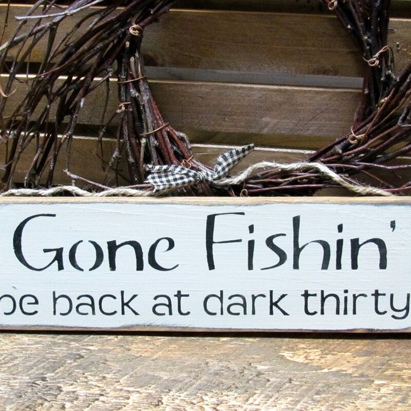 Gone Fishing Sign - Etsy