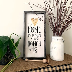 Honey Bee Decor, Bee Lover Gift, Beekeeper, Bee Keeper Gift, Beekeeping, Honey Bee Sign, Home Bee Sign, Honey Bee Gift, Bee Gift, Bee Lover