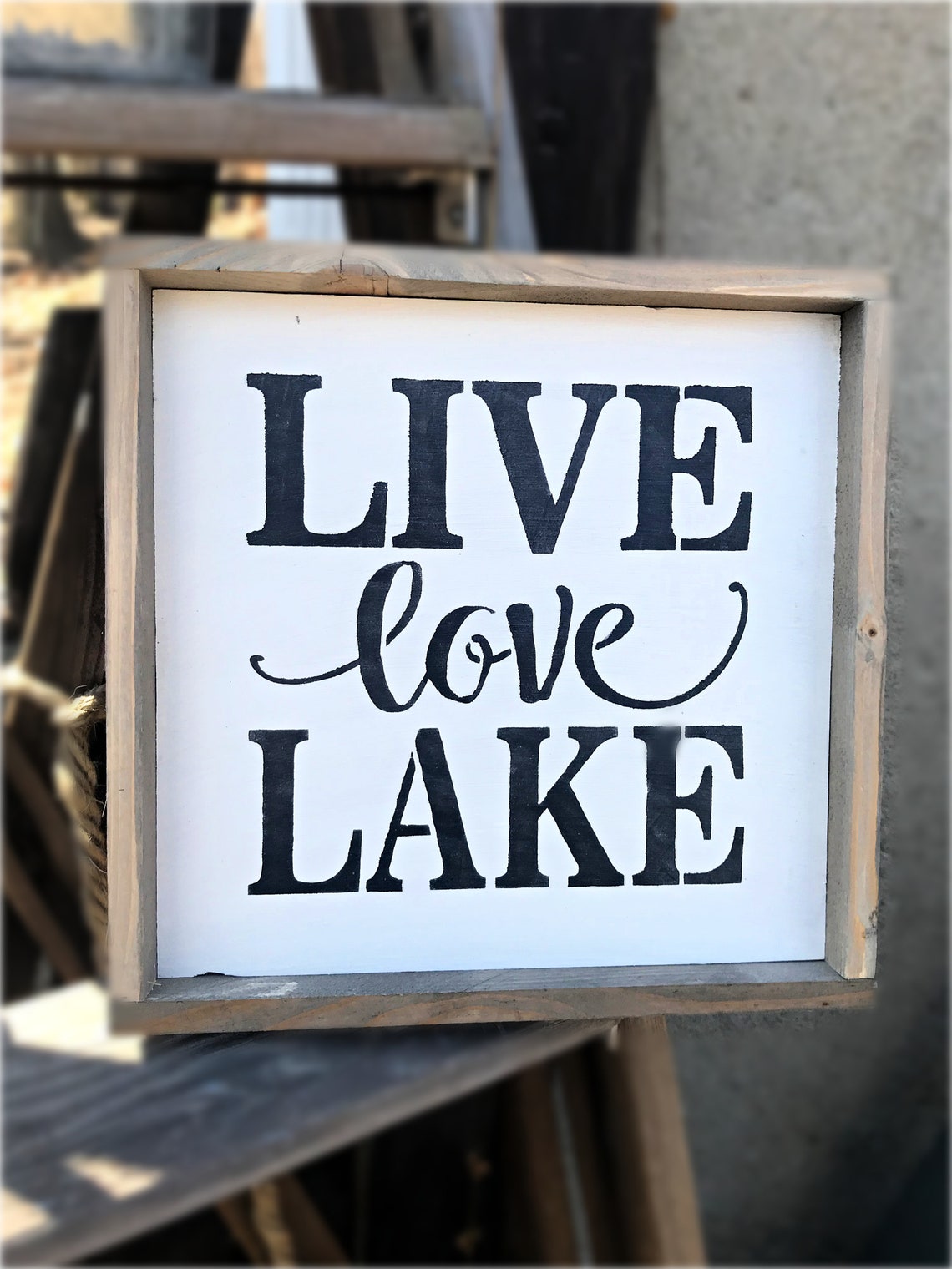 Lake Sign Lake House Decor Live Love Lake Lake Decor Love Etsy