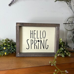 Hello Spring Sign, Spring Tiered Tray Decor, Spring Signs, Spring Table Decor, Spring Flowers, Spring Home Decor, Rustic Spring Decor