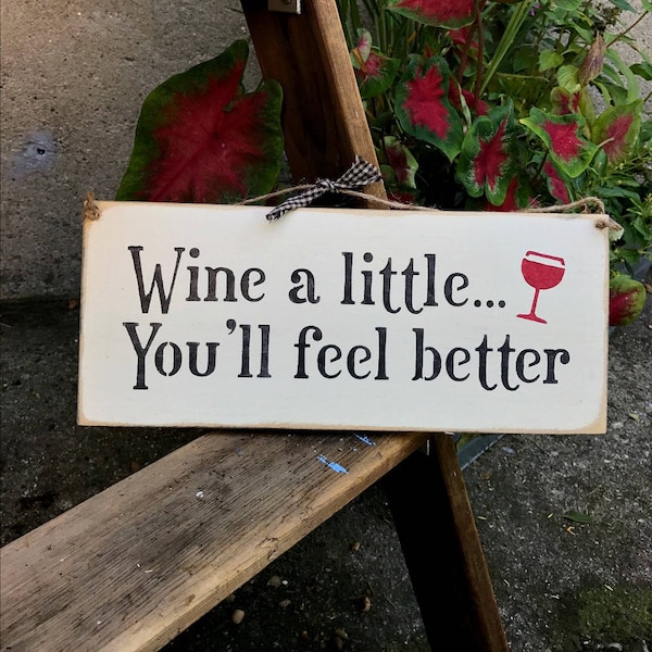 Funny Wine sign Wine Quote Funny Wine Gift for Friend Wooden Sign Gift for the wine lover Wine Decor Mother's Day Gift Mom Who Drinks Wine