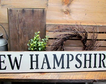 Wooden Sign, New Hampshire, wood state sign, State Of NH, Wood Sign Saying, Made In New Hampshire Sign, NH Decor, Live Free Or Die, NH Decor