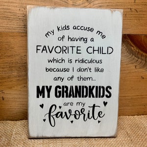 Grandparent Gift, Funny Gift For Grandparents, Nana And Papa Gift, Gift From Grandkids, Grandma Gift, Sign For Grandparents, Favorite Kids