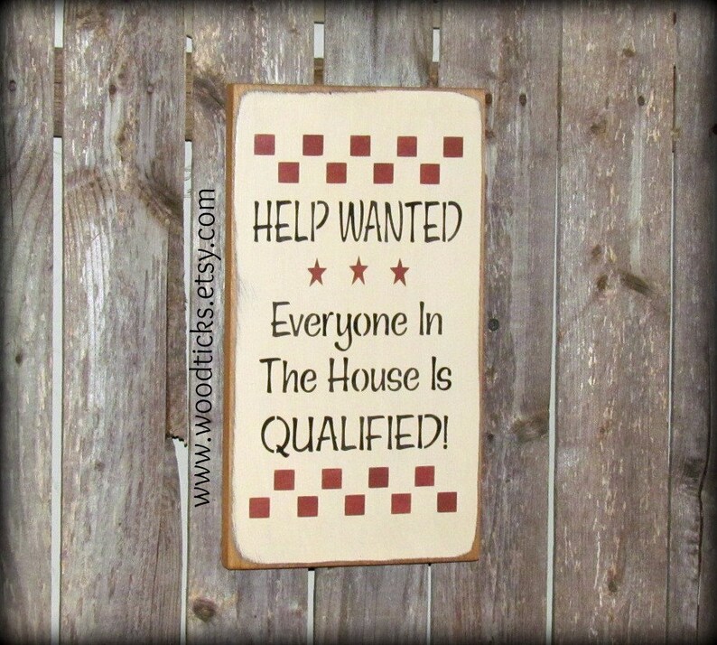 Mother S Day T Funny Sign Help Wanted Sign Rustic Etsy