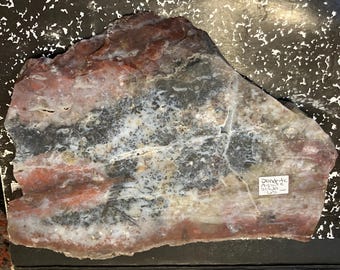 樹枝状瑪瑙スラブ天然鉱物標本装飾石研磨