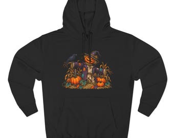 Scarecrow Pumpkin Patch Hoodie | Raven, Pumpkins, Autumn Harvest