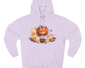Jack-o'-Lantern Hot Air Balloon Hoodie | Halloween Pumpkin Flight