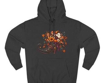 Witch Boot Floral Bouquet Hoodie | Autumn Sunflowers Halloween