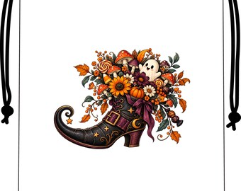 Witch Boot Bouquet Favor Bag | Halloween Candy Sack, Party Favors