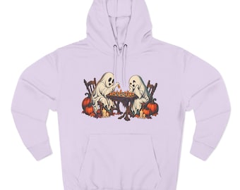 Ghosts Playing Chess Hoodie | Halloween pumpkins, spooky vintage illustration