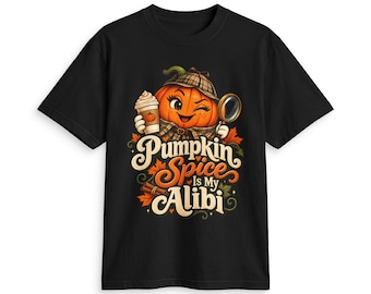 Pumpkin Spice Is My Alibi T-Shirt | Pumpkin Detective Fall Tee