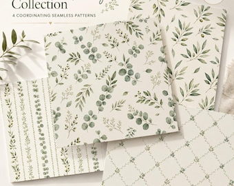Botanical Greenery Seamless Pattern