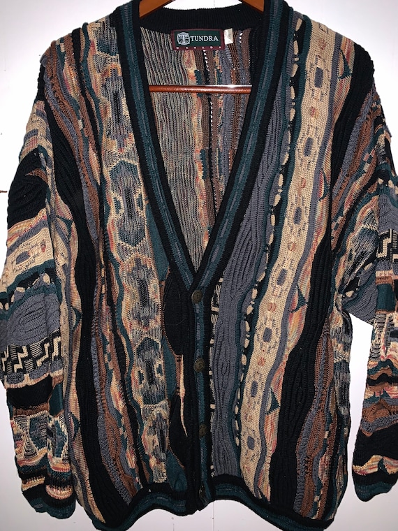 Vintage Men’s Tundra sweater, 90s Coogi style swea