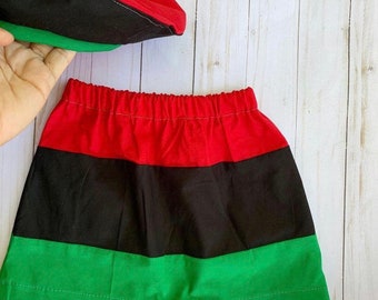 Juneteenth skirts, Juneteenth kids outfits, Juneteenth, Juneteenth beret, pan African flag, Juneteenth shirt, Juneteenth shorts, girls skirt