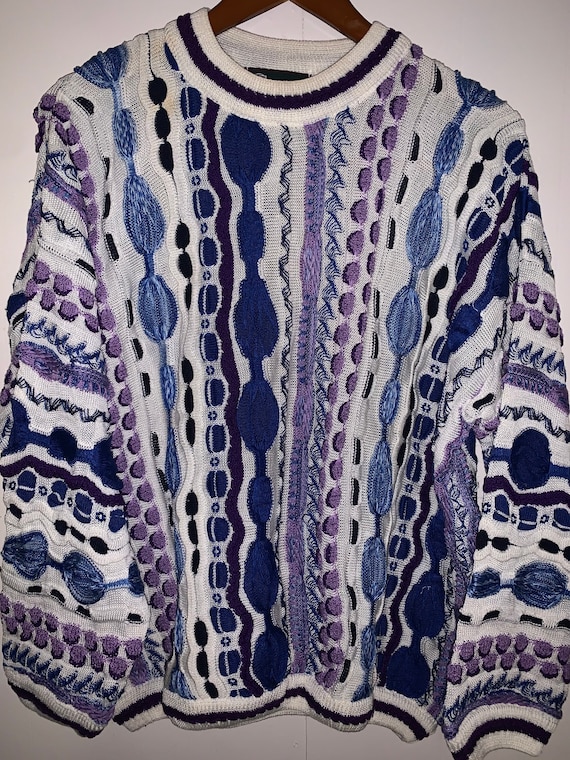 Vintage Men’s Tundra sweater, 90s Coogi style swea