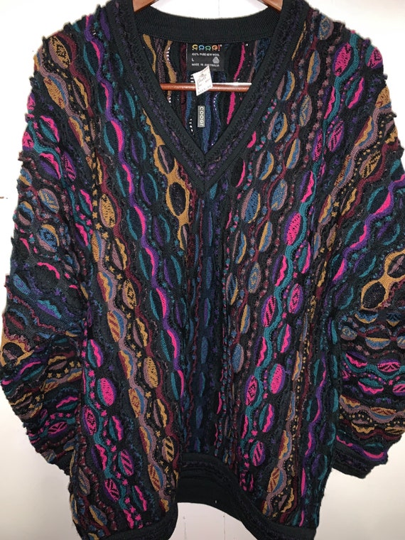 Vintage 90s wool Coogi Sweater, Biggie Smalls swea