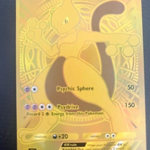 pokemon 23k gold plated trading cards mewtwo Nintendo Pokmon Gold-Plated Card #150 Mewtwo| Rogue Toys 1999 Pokemon "Mewtwo" 23 Karat
