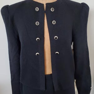 St. John - Black Blazer w/ Brown & Metallic Stripes Sz 16 Women main image 4