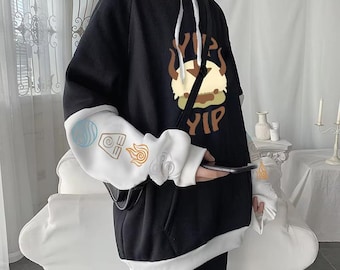 Sweat à capuche Appa Cute Bison, Sweat-shirt Avatar, Pull ATLA Airbender, Tenue unisexe confortable pour hommes et femmes, Cadeau idéal pour les fans